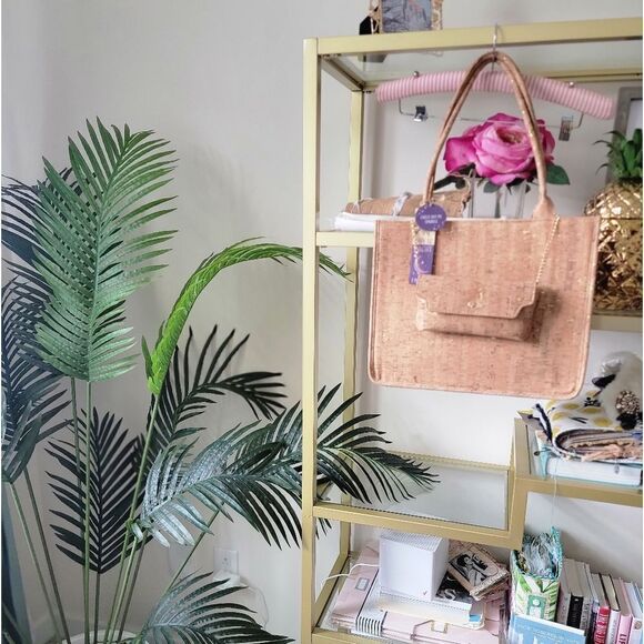 Gold Fleck Summer Corkscrew Tote - Picture 1 of 7